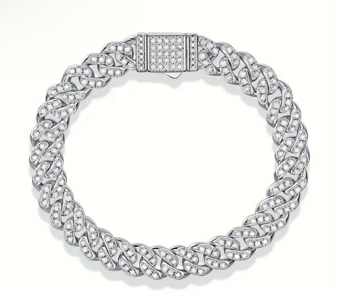 1 Pc VVS Diamond Cuban Bracelet