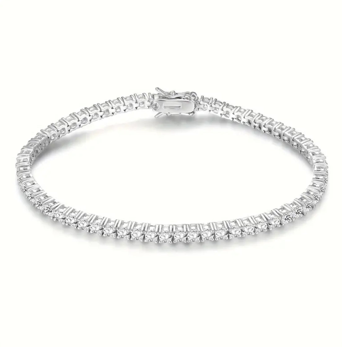 1 Pc Sterling Silver Diamond Tennis Bracelet